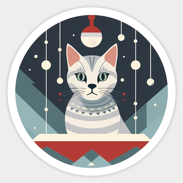 Egyptian Mau Cat Xmas Xmas Ornament, Love Cats Sticker by logiamerch